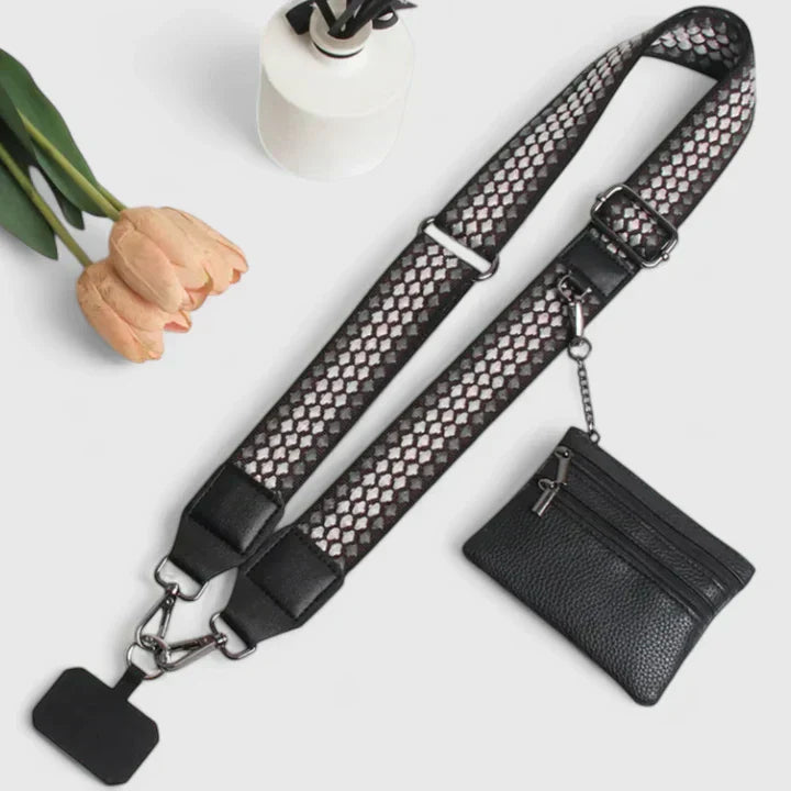 Ellison | Adjustable Crossbody Strap with Mini Pouch