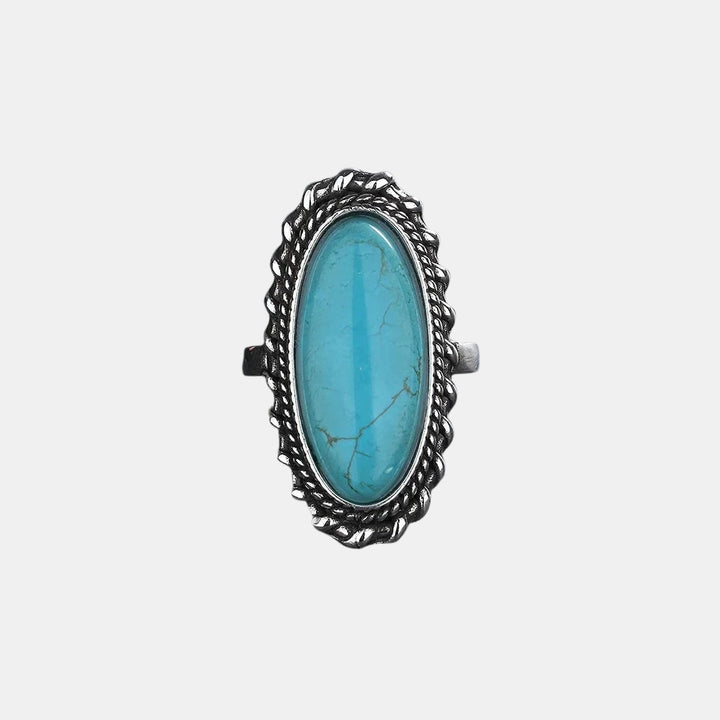 Elowyn | Statement Oval Ring with Stone Center