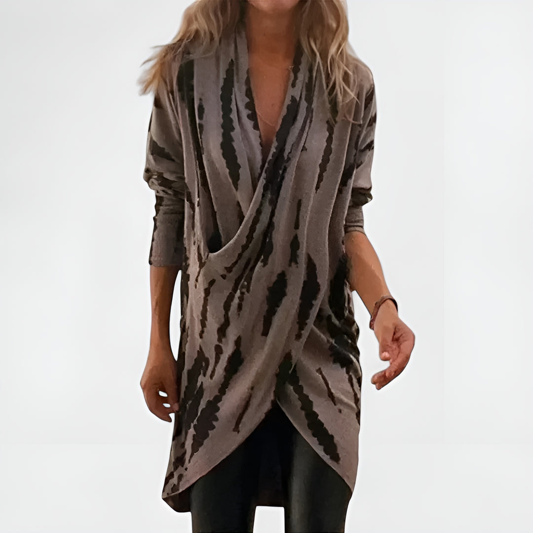 Elvarra | Draped Wrap-Style Ease Dress