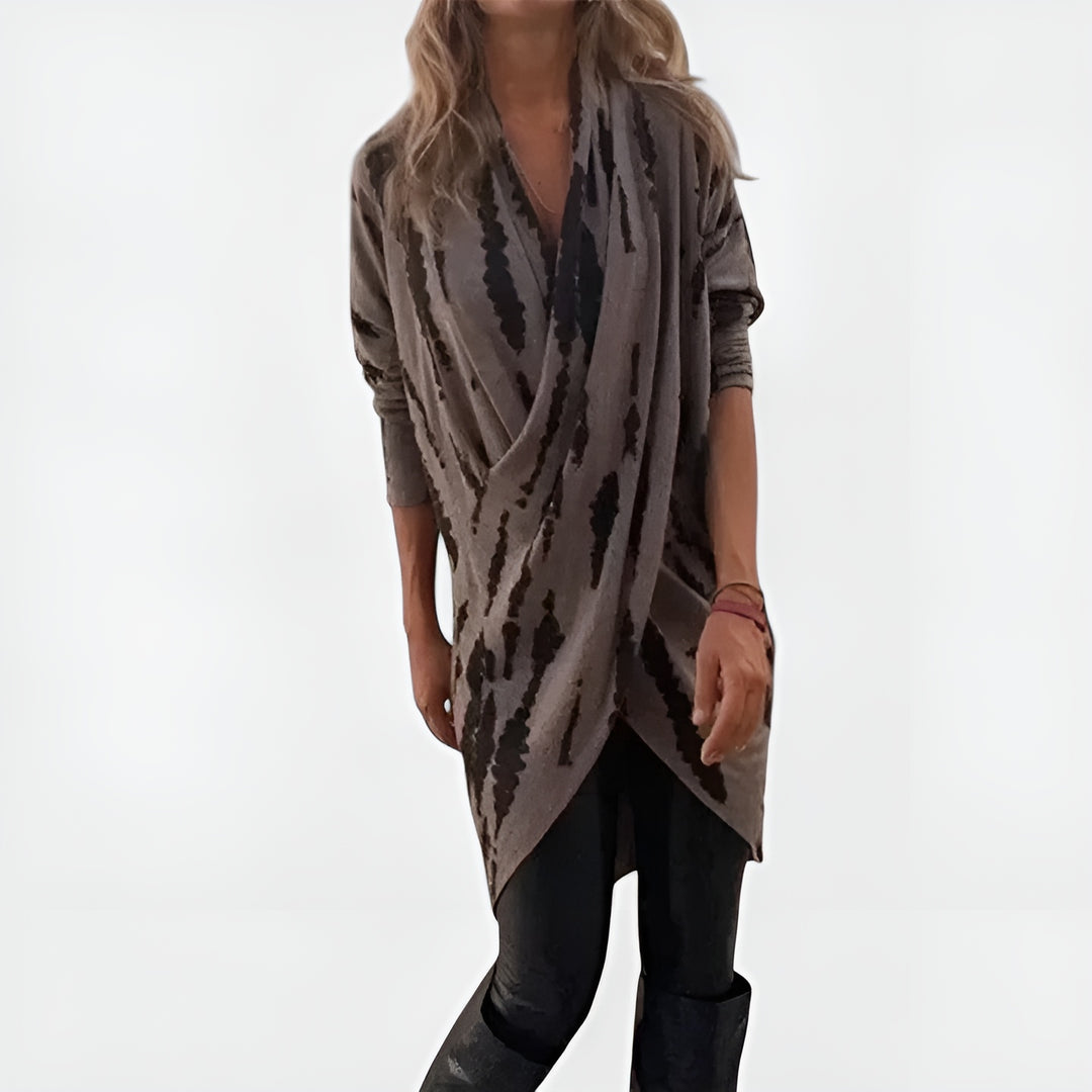 Elvarra | Draped Wrap-Style Ease Dress