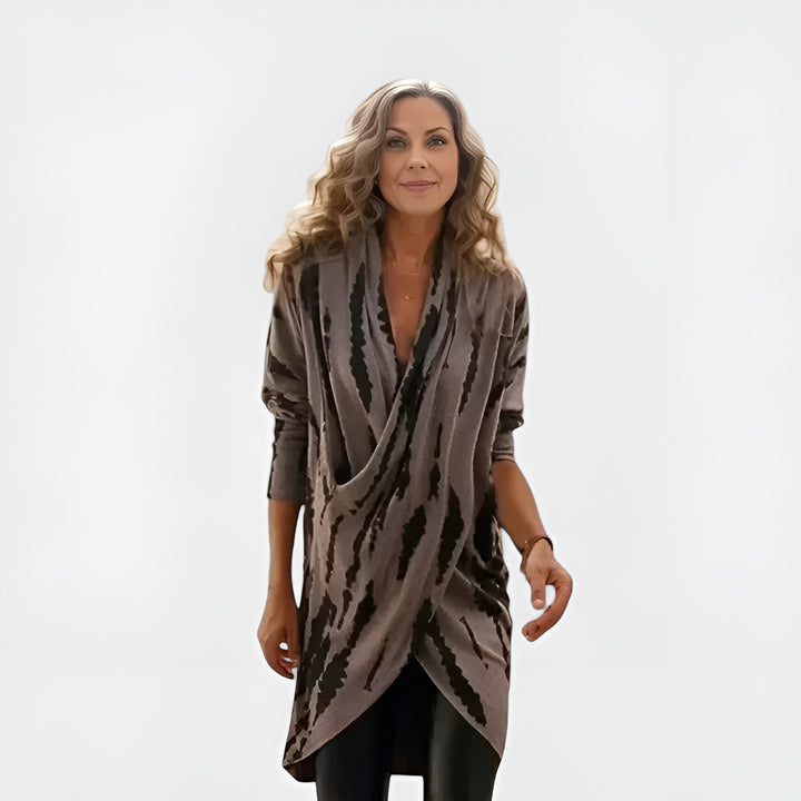 Elvarra | Draped Wrap-Style Ease Dress
