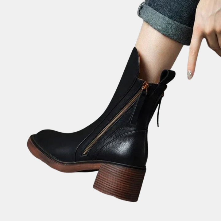 Elvie | Classic Ankle Boots with Side Zipper