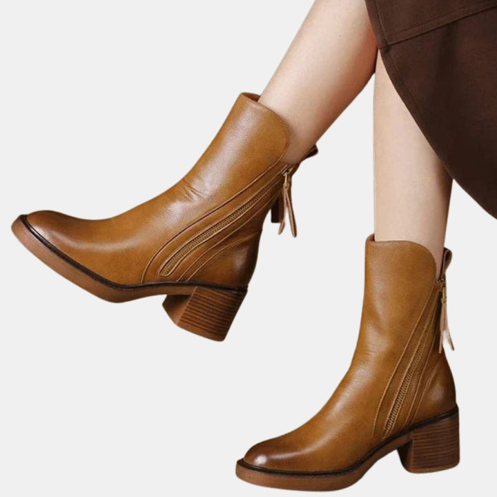Elvie | Classic Ankle Boots with Side Zipper