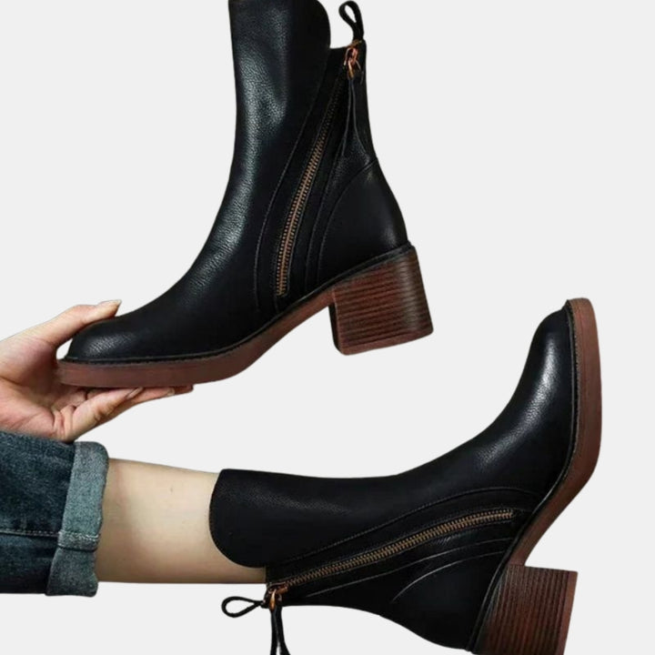 Elvie | Classic Ankle Boots with Side Zipper