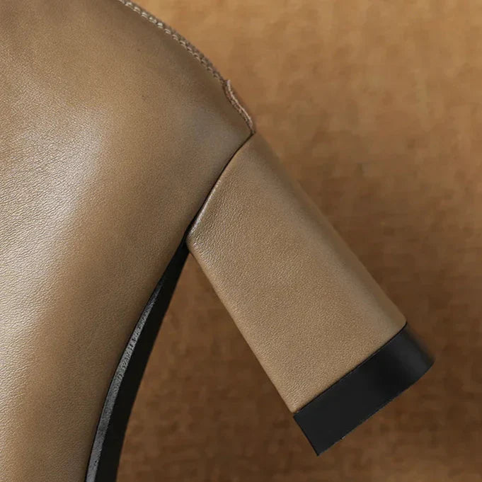 Eman | Modern Ankle Boots with Sculpted Heel Detail