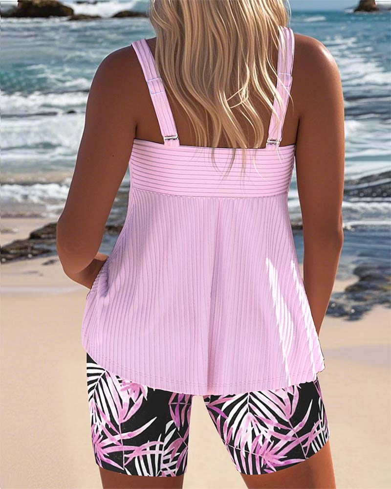Erica | Ribbed Tankini Set with Twist Front