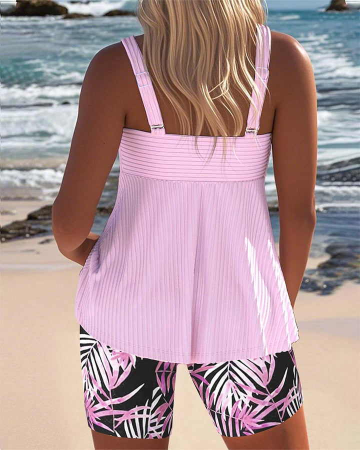 Erica | Ribbed Tankini Set with Twist Front