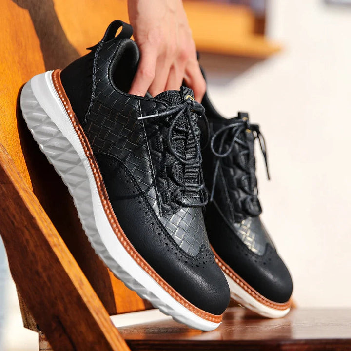 Ethan | Casual Sneakers with Textured Panel Design
