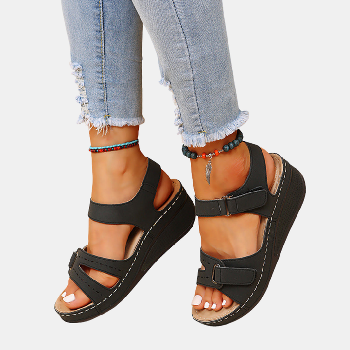 Ethelyn | Platform Sandals with Adjustable Straps
