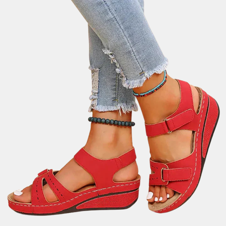 Ethelyn | Platform Sandals with Adjustable Straps