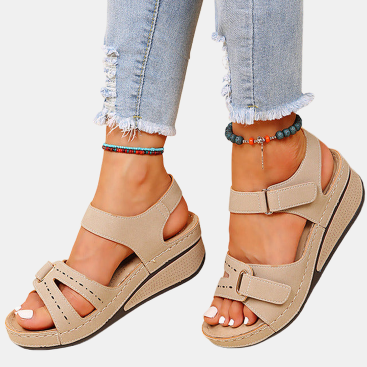 Ethelyn | Platform Sandals with Adjustable Straps
