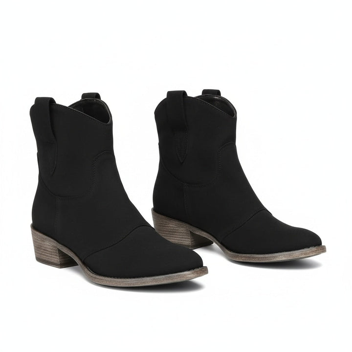 Etta | Western-Inspired Ankle Boots with Low Heel