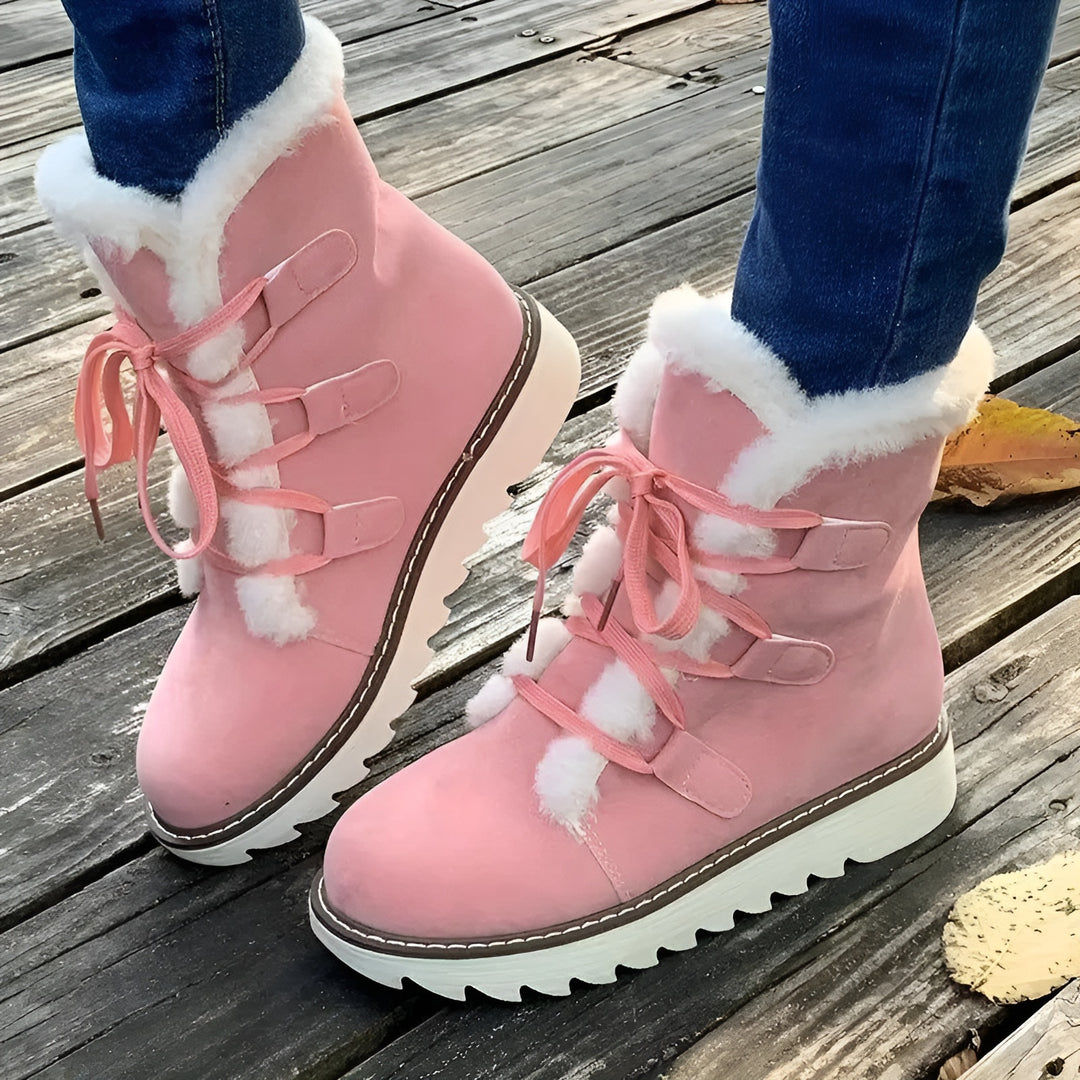 Fae | Lace Up Winter Boots with Plush Lining