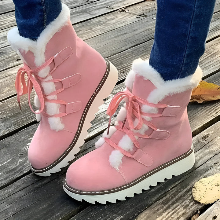 Fae | Lace Up Winter Boots with Plush Lining