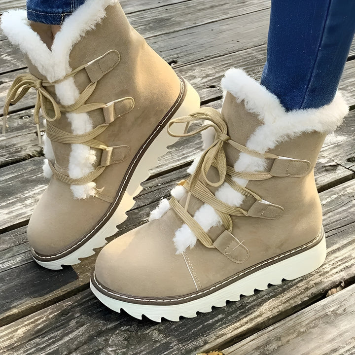 Fae | Lace Up Winter Boots with Plush Lining