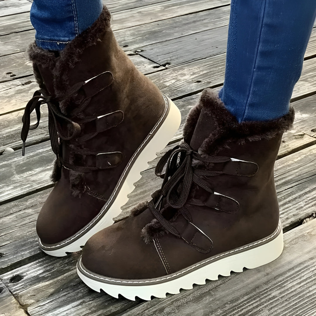 Fae | Lace Up Winter Boots with Plush Lining