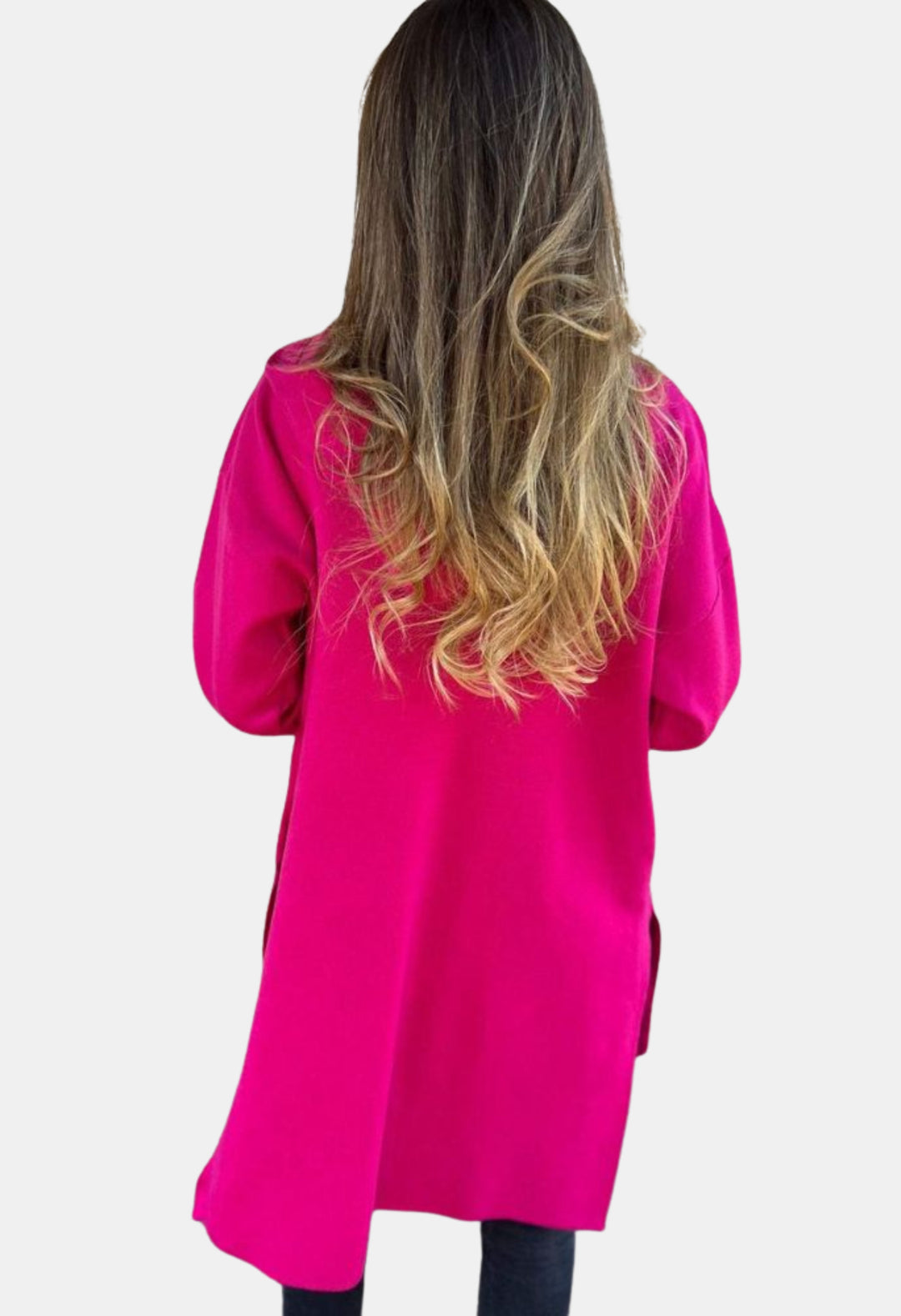 Fallon | Long Hooded Cardigan with Zip Front
