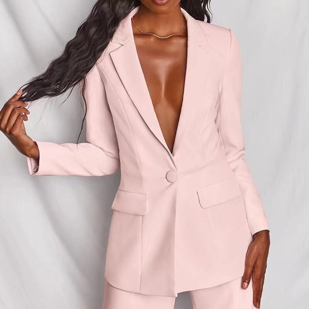Farrah | Structured Blazer and Wide Leg Pants Set