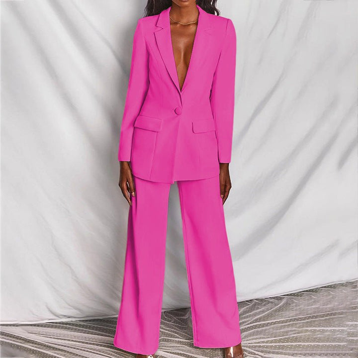 Farrah | Structured Blazer and Wide Leg Pants Set