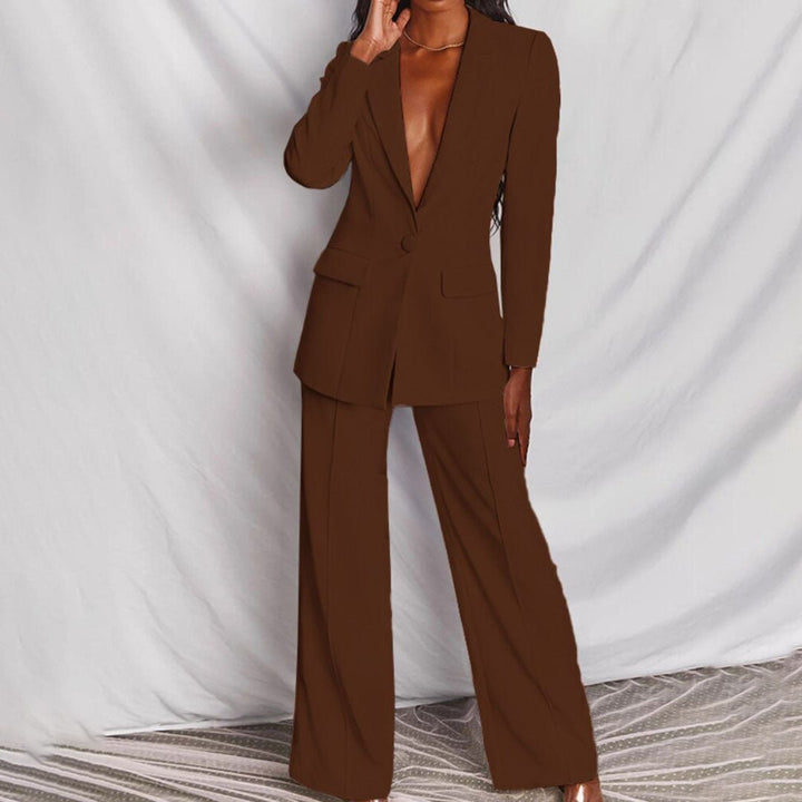 Farrah | Structured Blazer and Wide Leg Pants Set