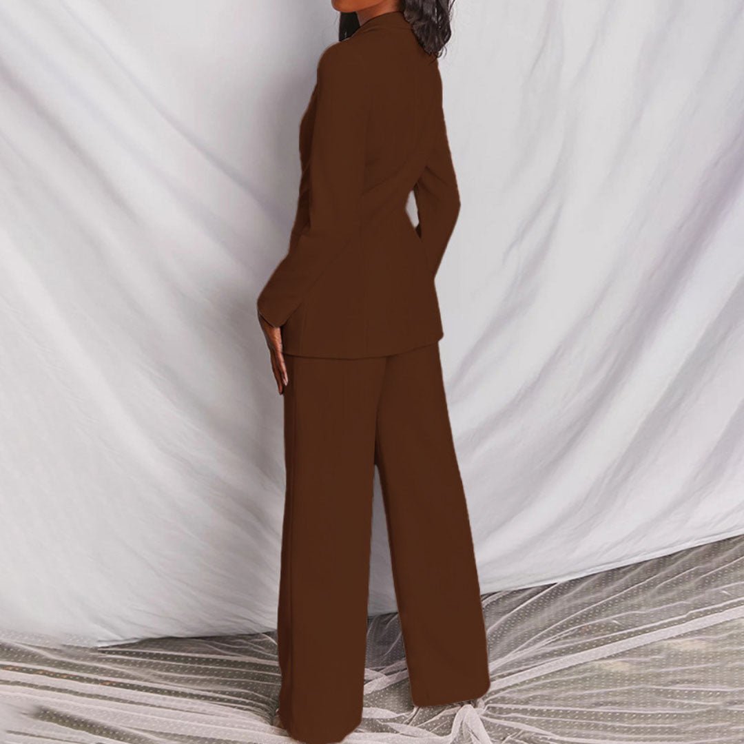 Farrah | Structured Blazer and Wide Leg Pants Set