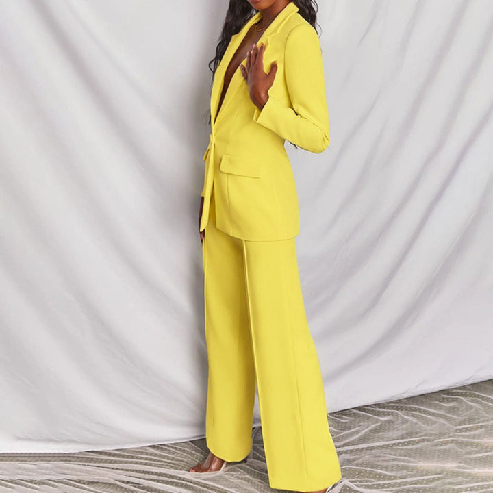 Farrah | Structured Blazer and Wide Leg Pants Set