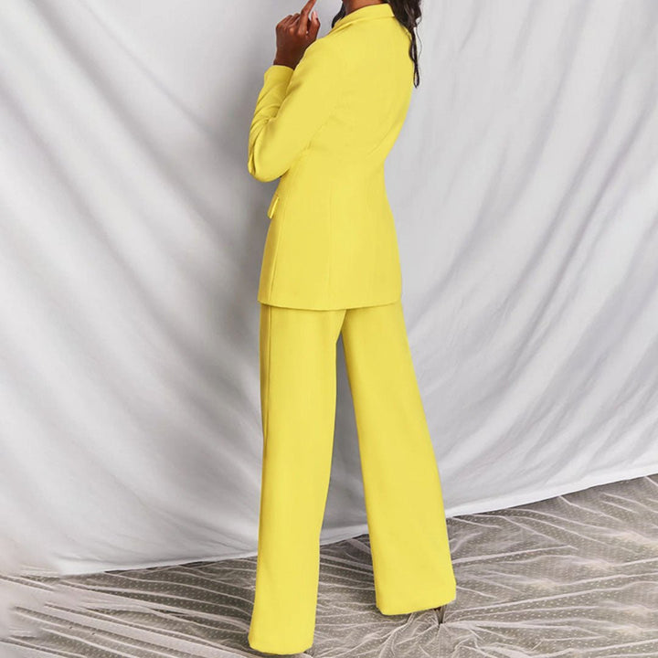 Farrah | Structured Blazer and Wide Leg Pants Set