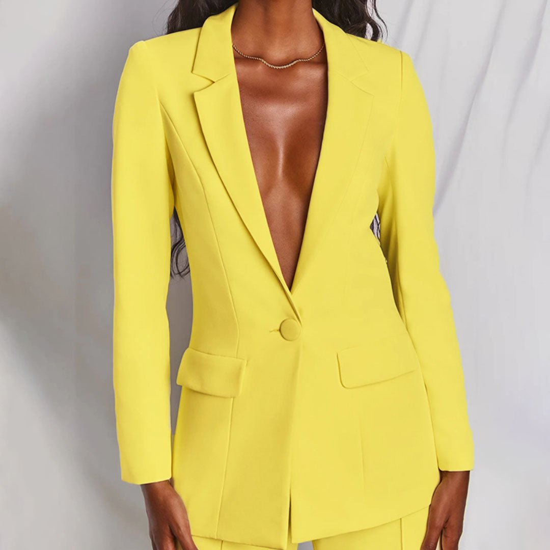 Farrah | Structured Blazer and Wide Leg Pants Set