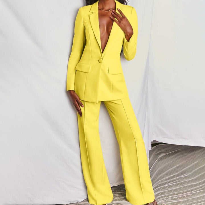 Farrah | Structured Blazer and Wide Leg Pants Set