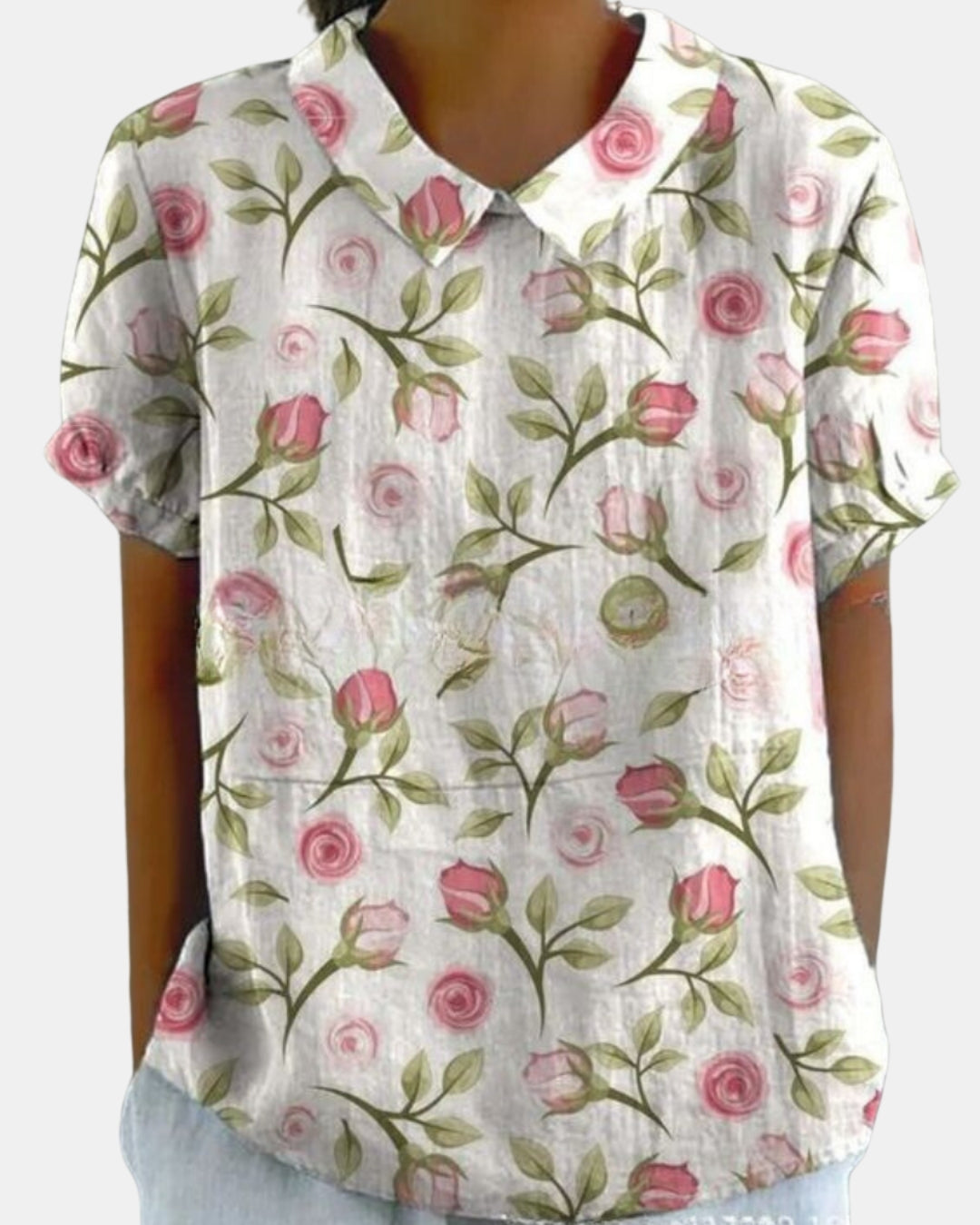 Faryvessa | Floral Print Collared Blouse
