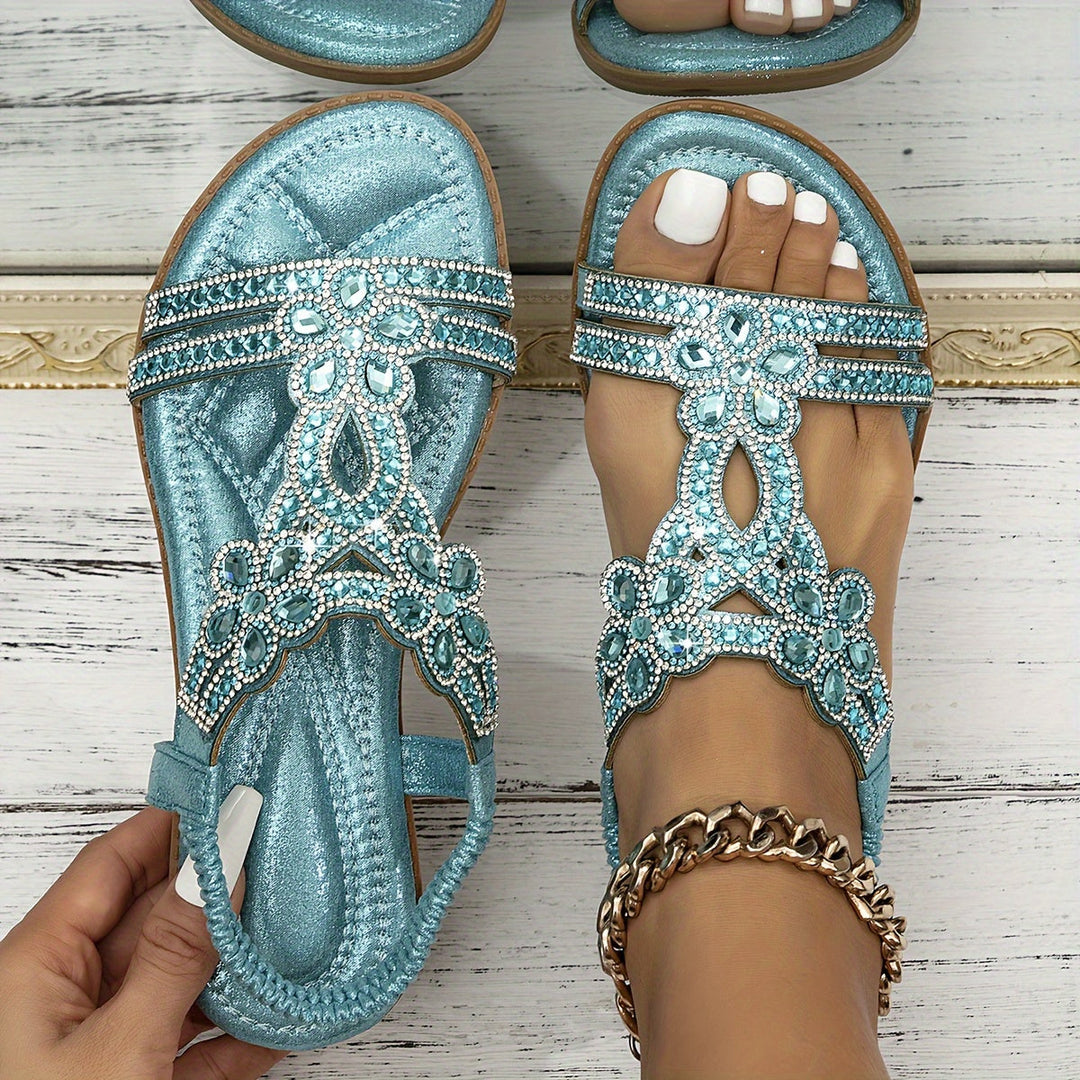 Faye | Bohemian Rhinestone Sandals