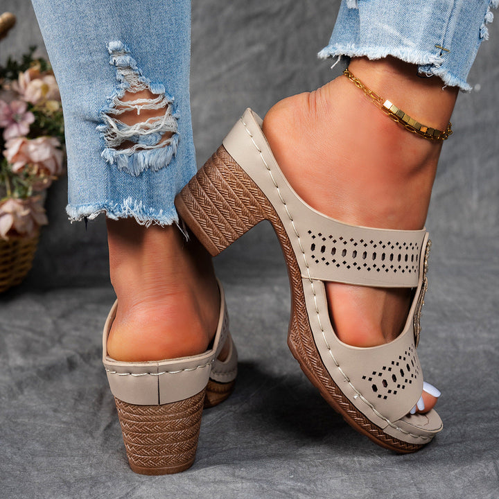 Finley | Rhinestone Block Heel Sandals