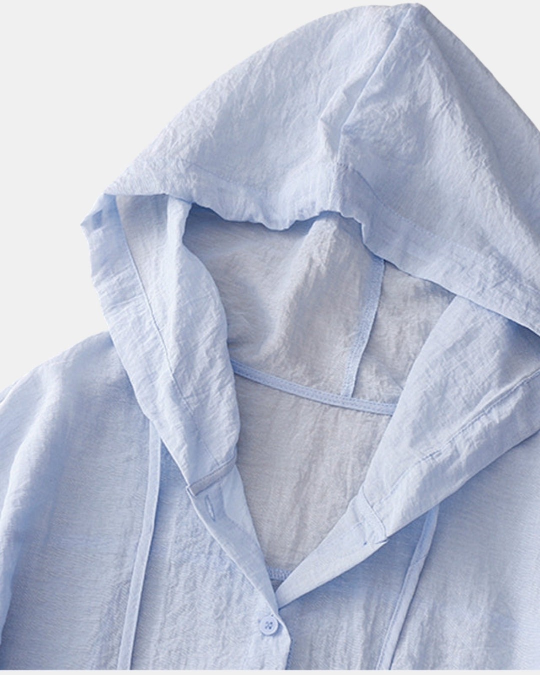 Finora | Hooded Button Front Shirt with Long Sleeves