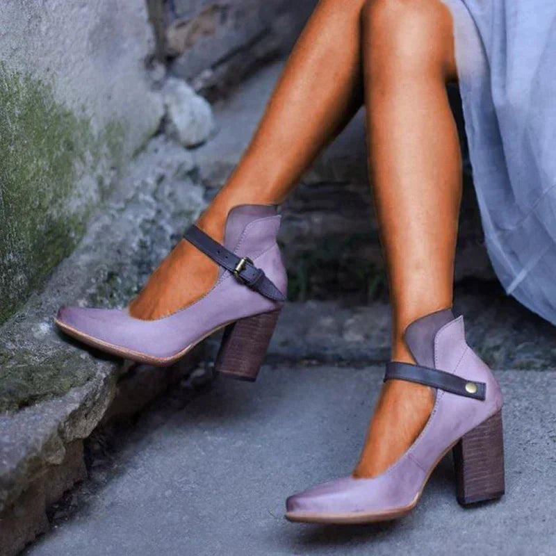 Fiona | Mary Jane Heels With Block Heel
