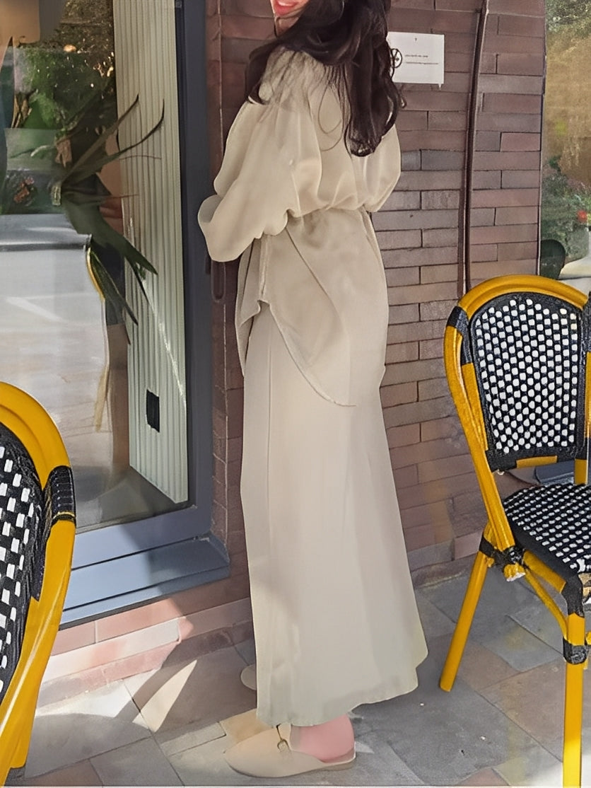 Florence | Button-Up Shirt and Midi Skirt Set