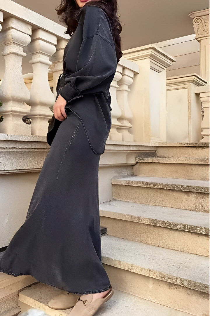 Florence | Button-Up Shirt and Midi Skirt Set