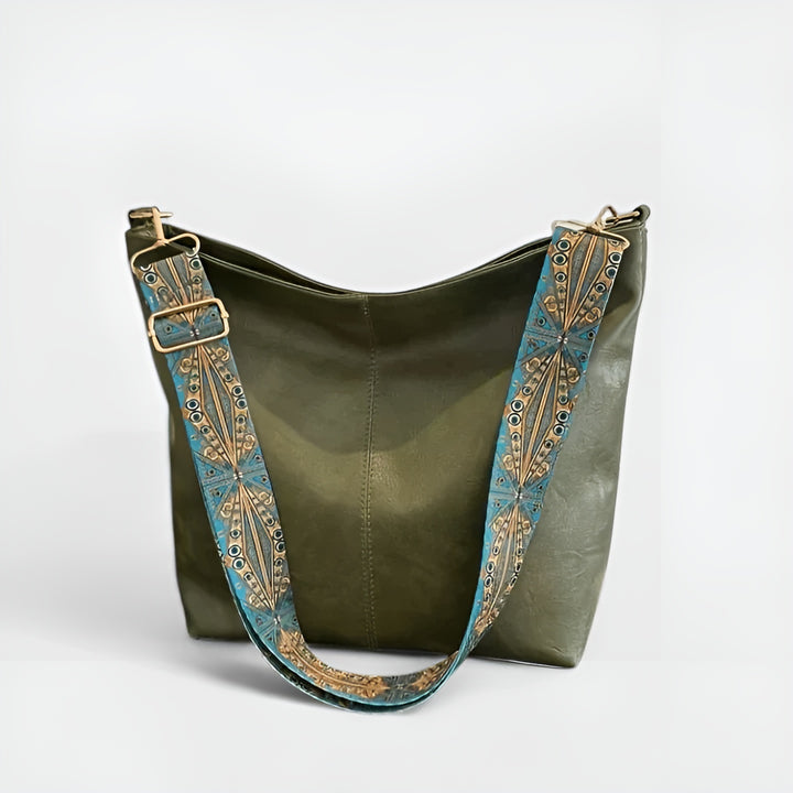 Florinda | Boho Shoulder Bag with Patterned Strap