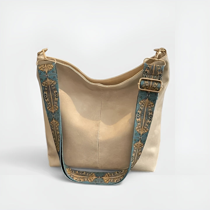 Florinda | Boho Shoulder Bag with Patterned Strap