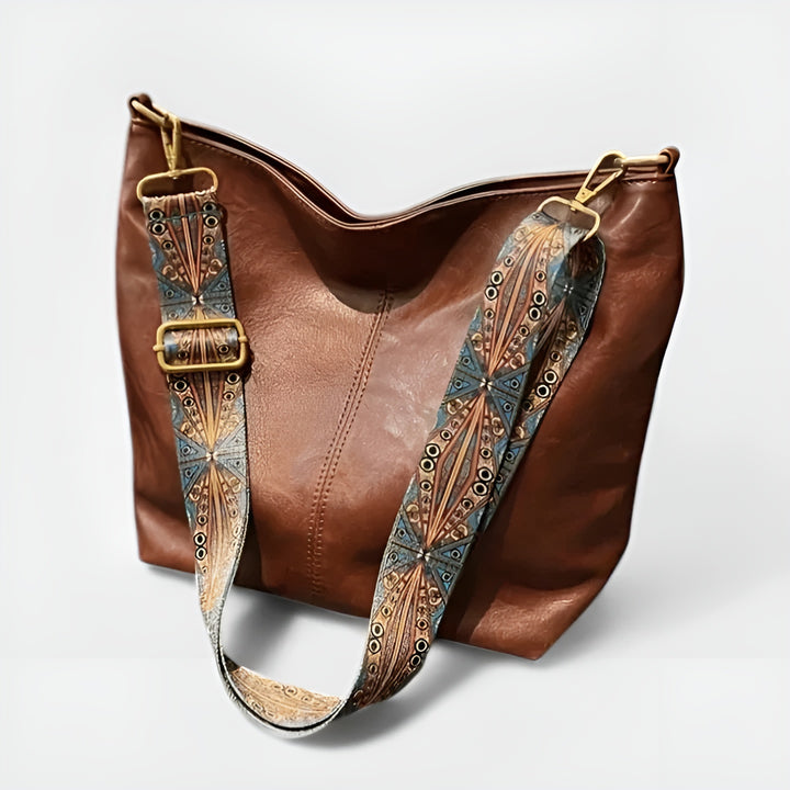 Florinda | Boho Shoulder Bag with Patterned Strap