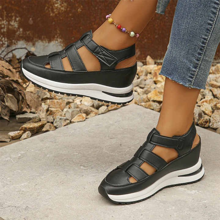 Gabrielle | Platform Sandals with Cutout Strap Design