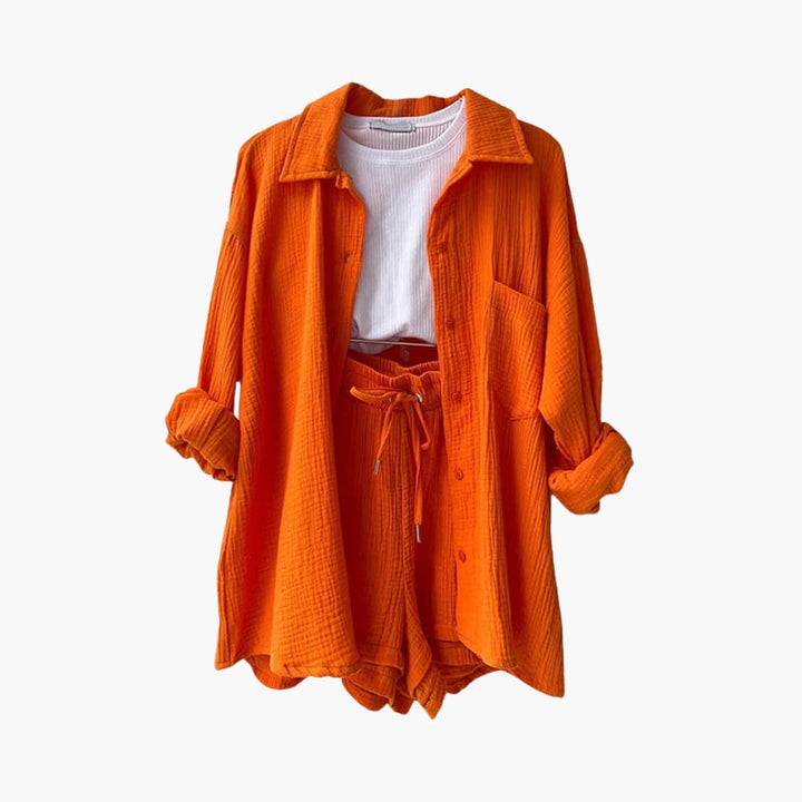 Gemma | Relaxed Loungewear Set with Button-Up Shirt