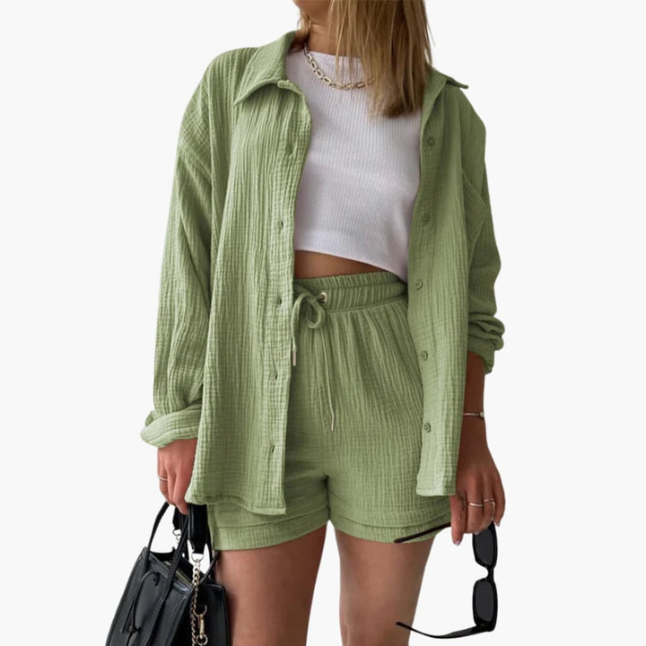 Gemma | Relaxed Loungewear Set with Button-Up Shirt