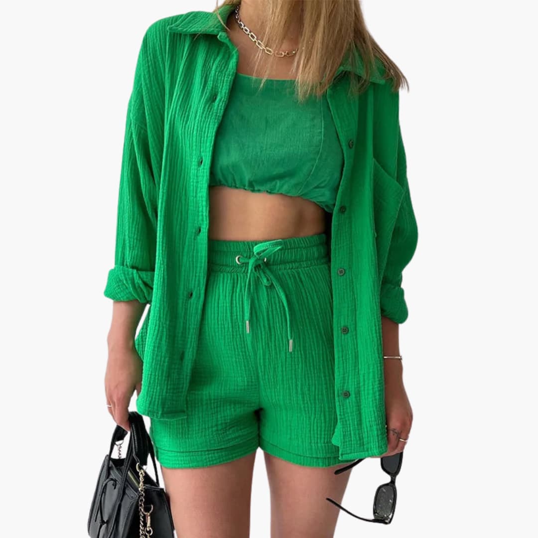 Gemma | Relaxed Loungewear Set with Button-Up Shirt