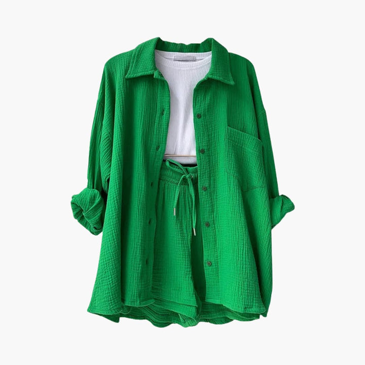 Gemma | Relaxed Loungewear Set with Button-Up Shirt