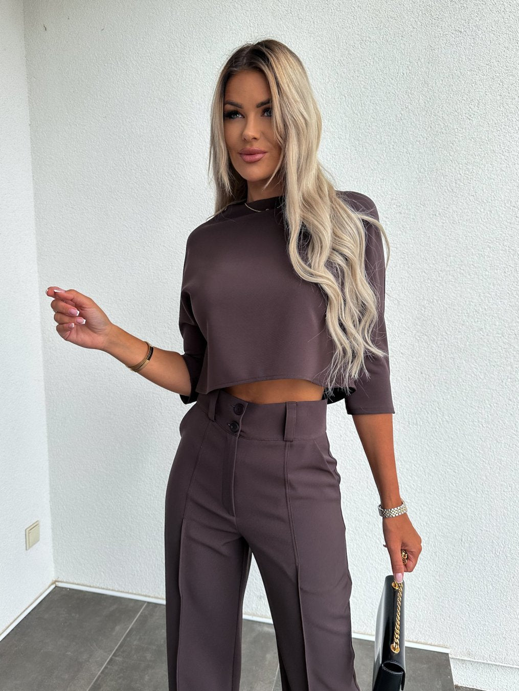 Geraldine | Chic Two Piece Set with Wide Leg Pants