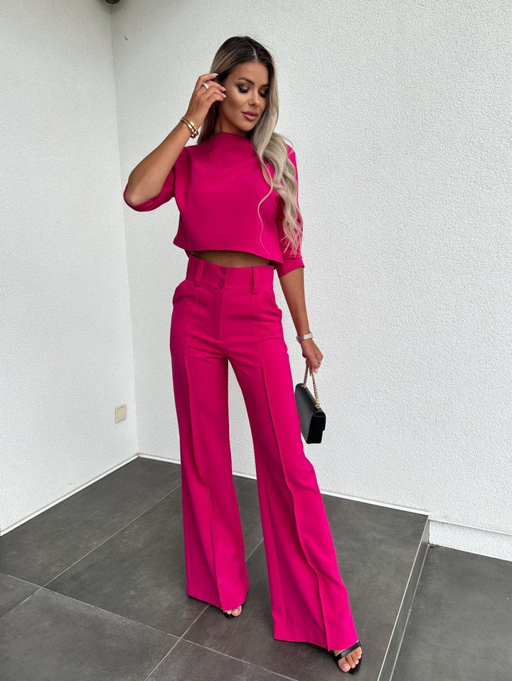 Geraldine | Chic Two Piece Set with Wide Leg Pants