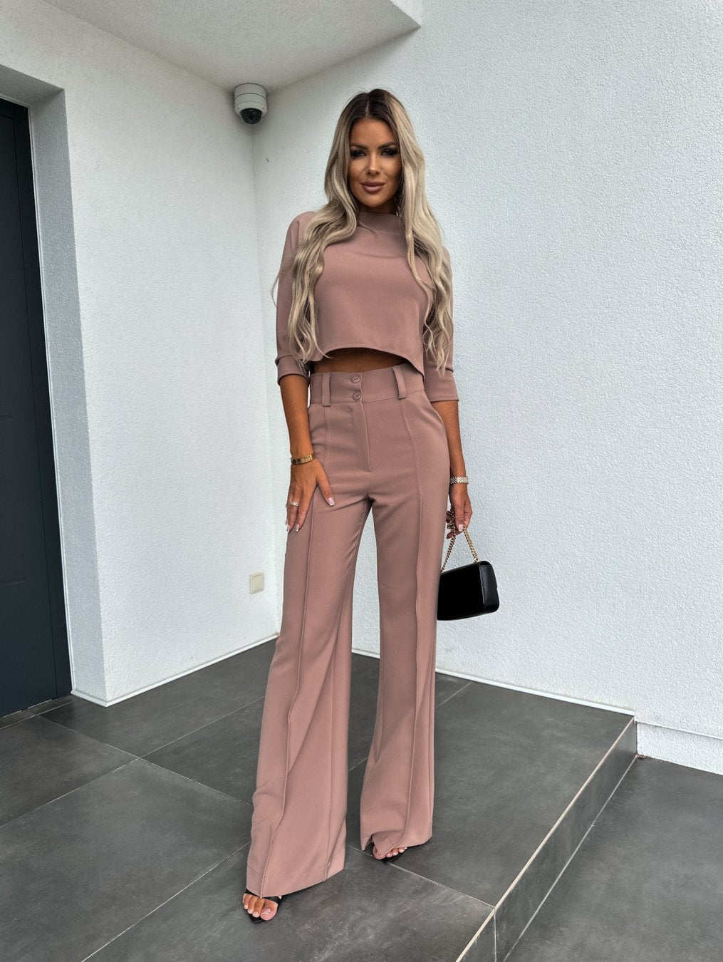 Geraldine | Chic Two Piece Set with Wide Leg Pants