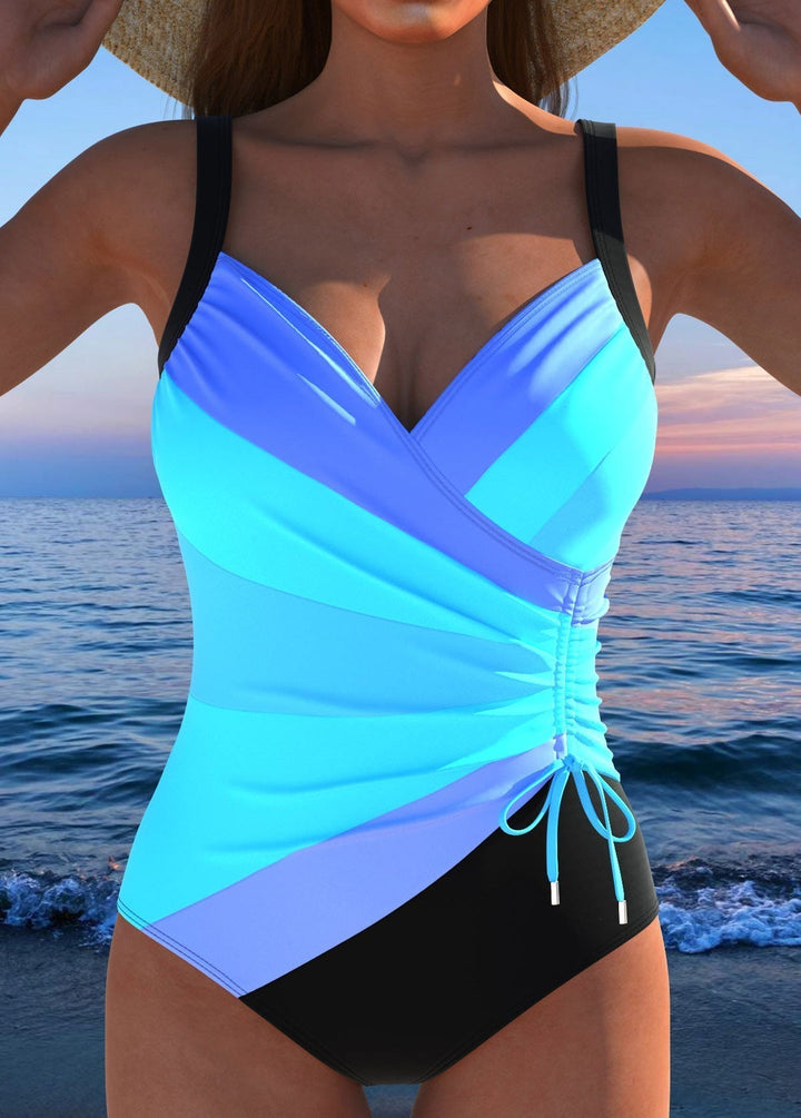 Gina | Wrap One Piece Swimsuit with Ruched Side