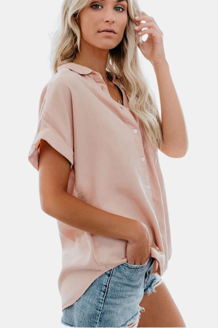 Girevynna | Classic Button Up Shirt with Chest Pocket