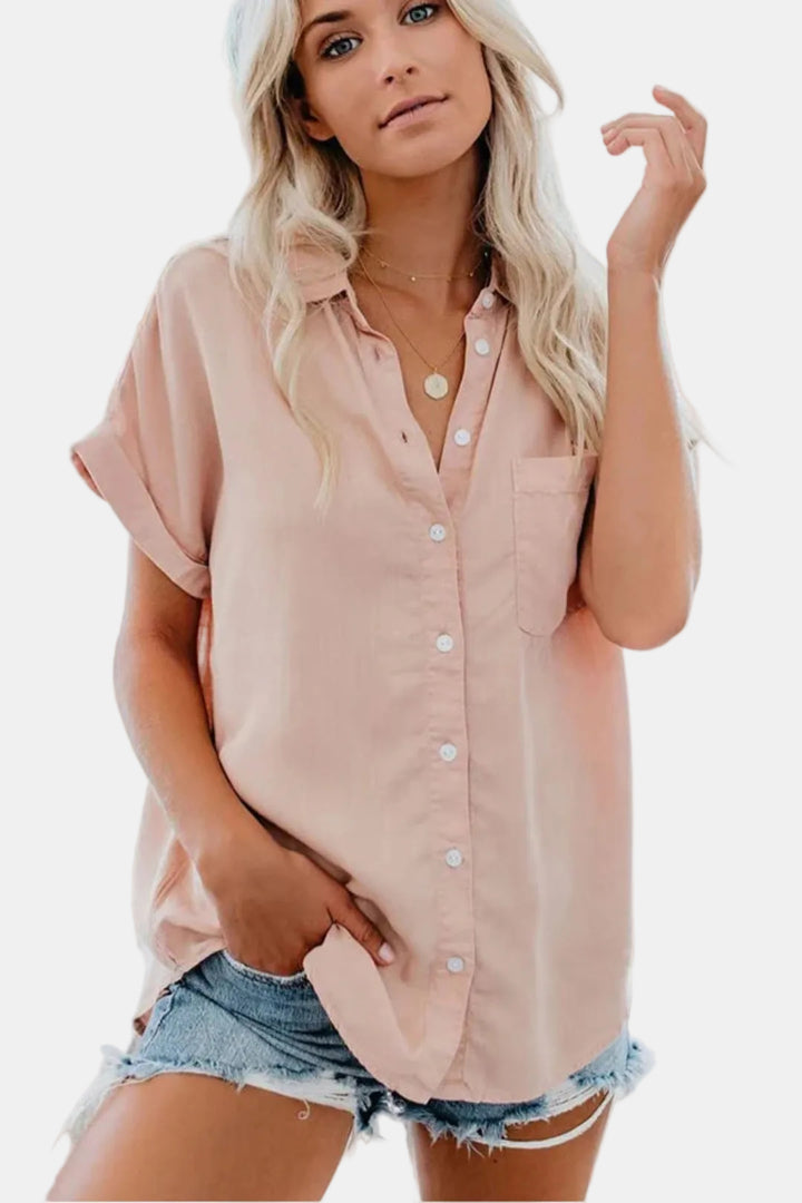 Girevynna | Classic Button Up Shirt with Chest Pocket